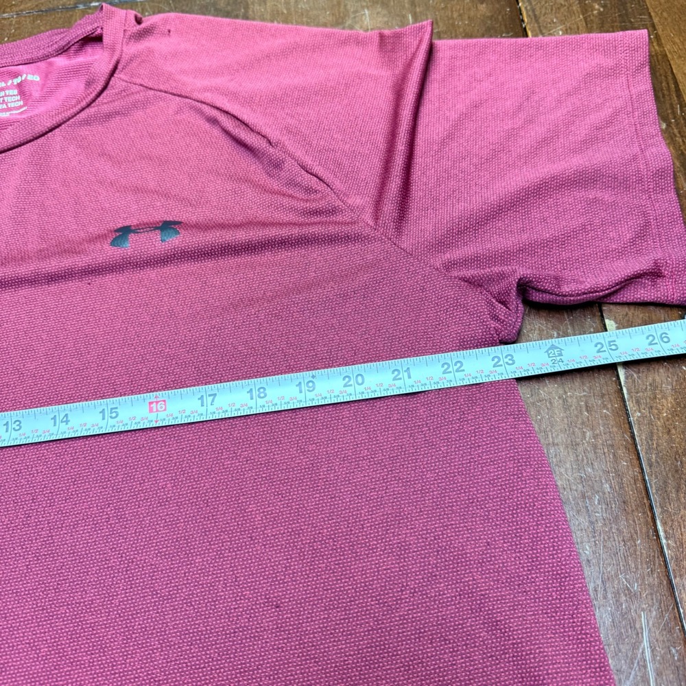 Under Armour Tech Tee Mens XL Maroon Short Sleeve Raglan Performance Shirt - Picture 4 of 7
